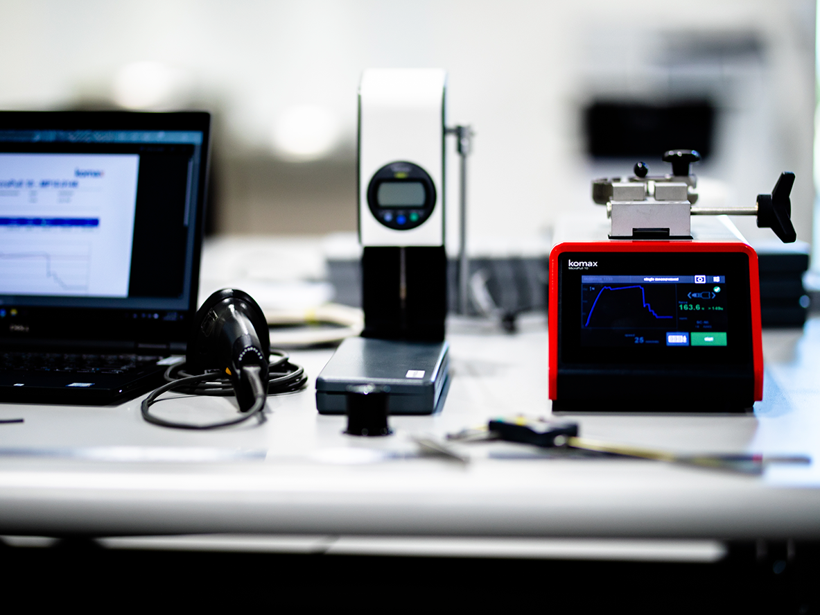 a mixture of cables testing equipment. Precision Cables